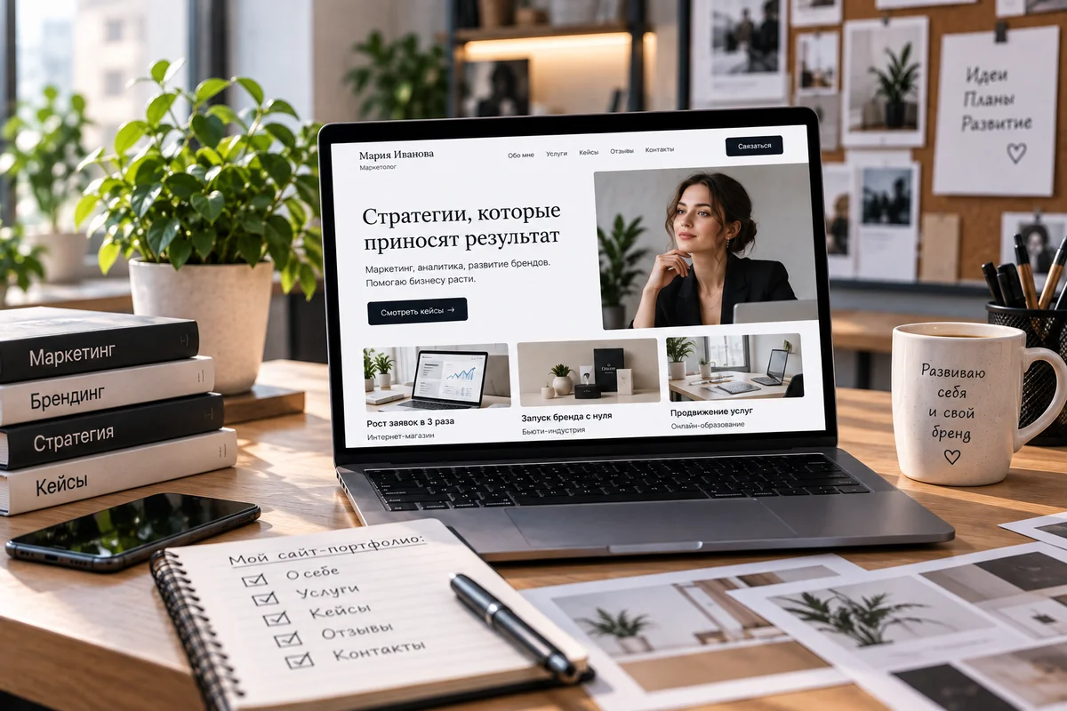 как создать сайт-портфолио с нейросетью